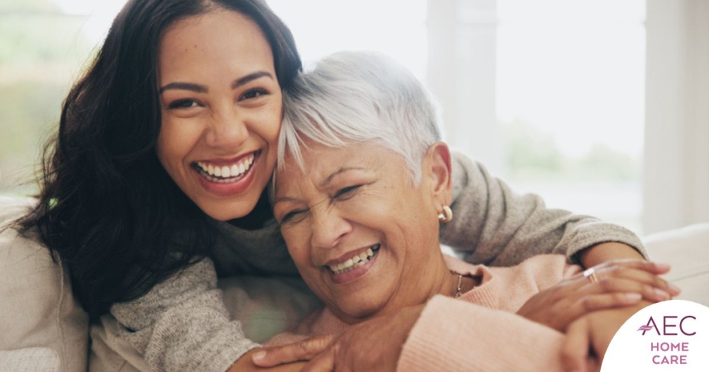 A happy, stress-free caregiver thriving in her career.